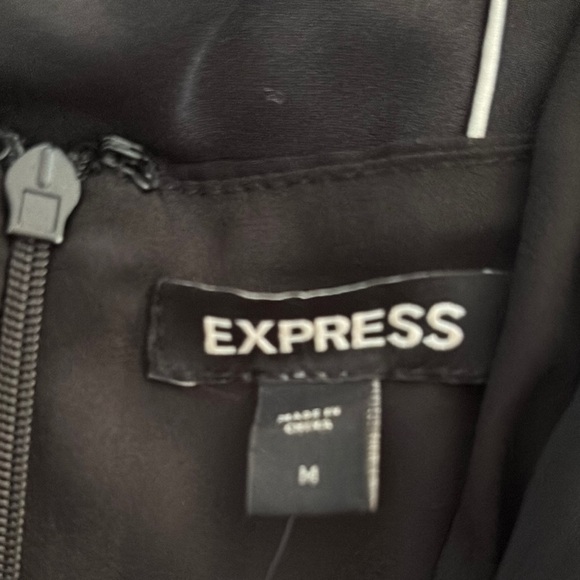 NWT Express Elegant Black Evening Gown Rhinestone Straps Medium - Picture 7 of 8